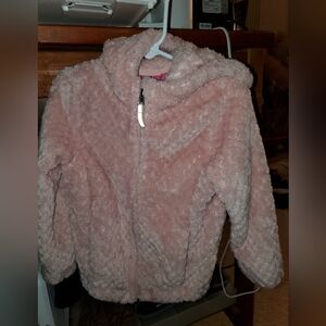 Girls 4t Fuzzy Jacket, Pink Full Zip